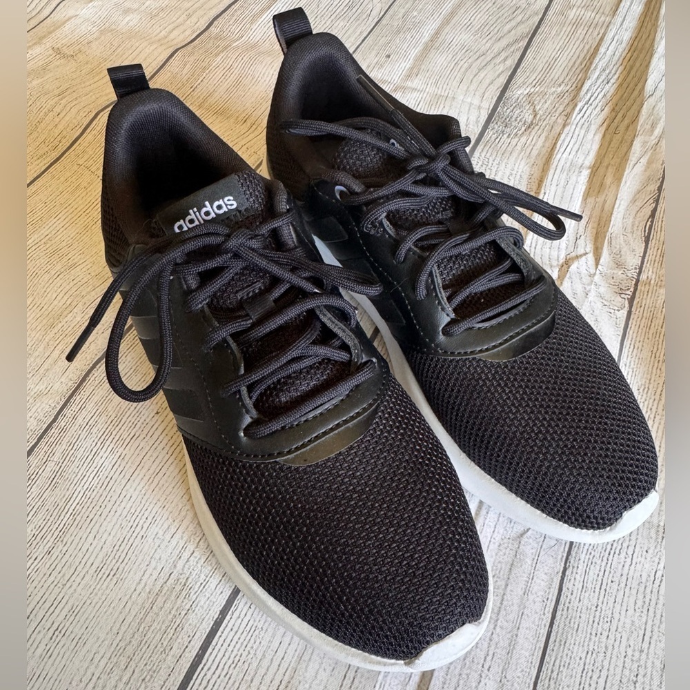 Adidas Cloudfoam Sneakers Women’s Sz 7 Black Running Shoes Lightweight Comfort - Picture 2 of 7